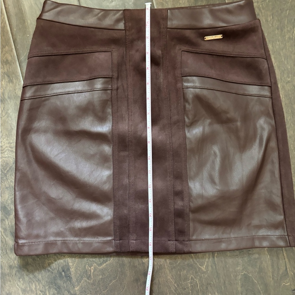 Mark New York Brown Faux Leather Skirt - Picture 5 of 6